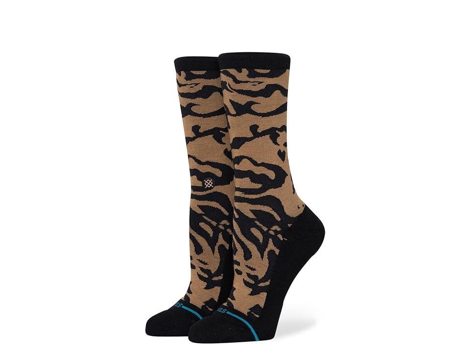 Stance Animalistic Crew Brown) Women's Crew Cut Socks Shoes Product Image