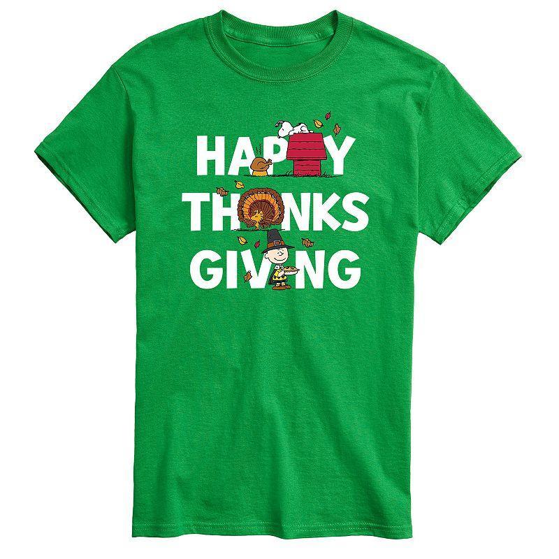 Mens Peanuts Happy Thanksgiving Tee Med Grey Product Image