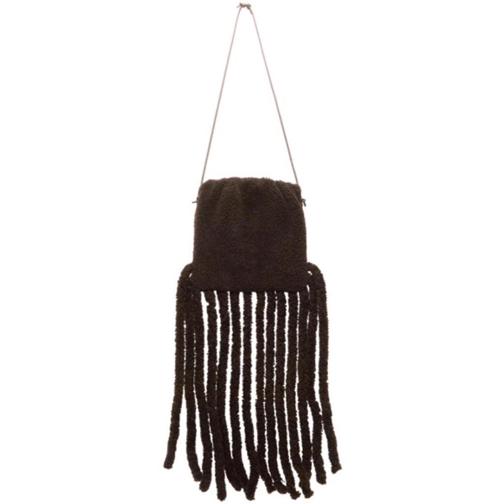 Brown Shearling 'the Fringe' Bag In 2132 Fndnt Product Image