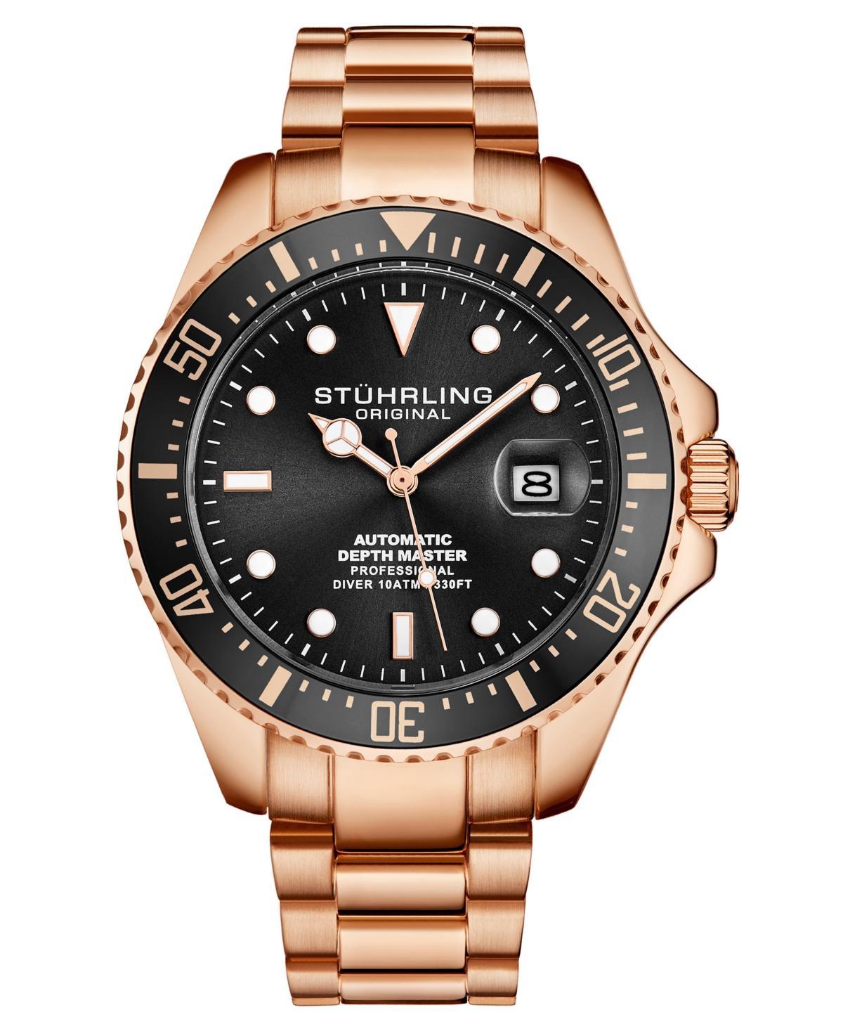 Mens Depthmaster Rose Gold-Tone Stainless Steel Link Bracelet Watch 43mm Product Image