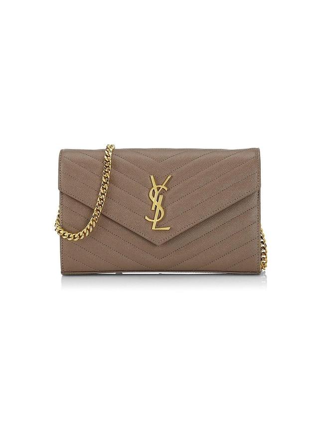 Womens Classic Cassandre Chain Wallet in Grain De Poudre Leather Product Image