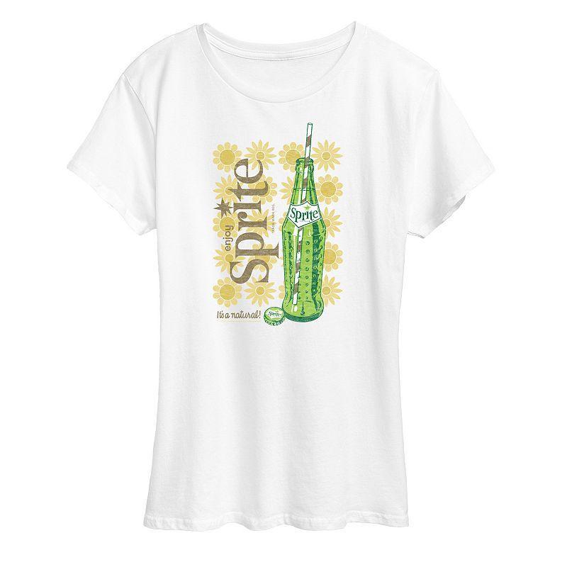 Womens Sprite Bottle Daisy Pattern Graphic Tee Product Image