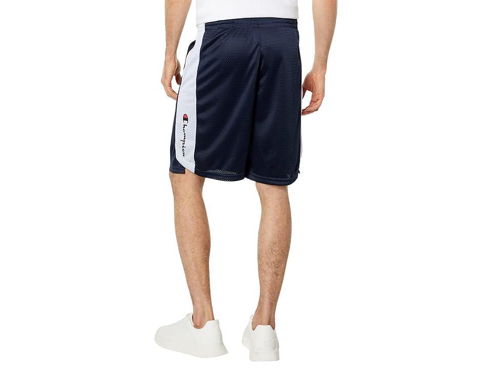 Champion 10 Mesh Basketball Shorts (Navy/White) Men's Clothing Product Image