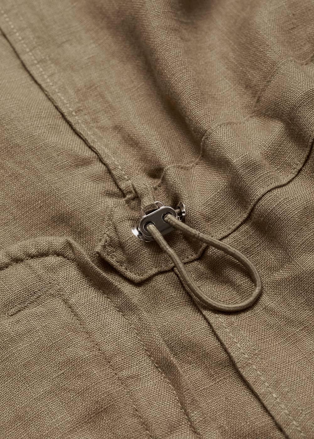 Mango Mens Linen Pockets Detail Overshirt Product Image