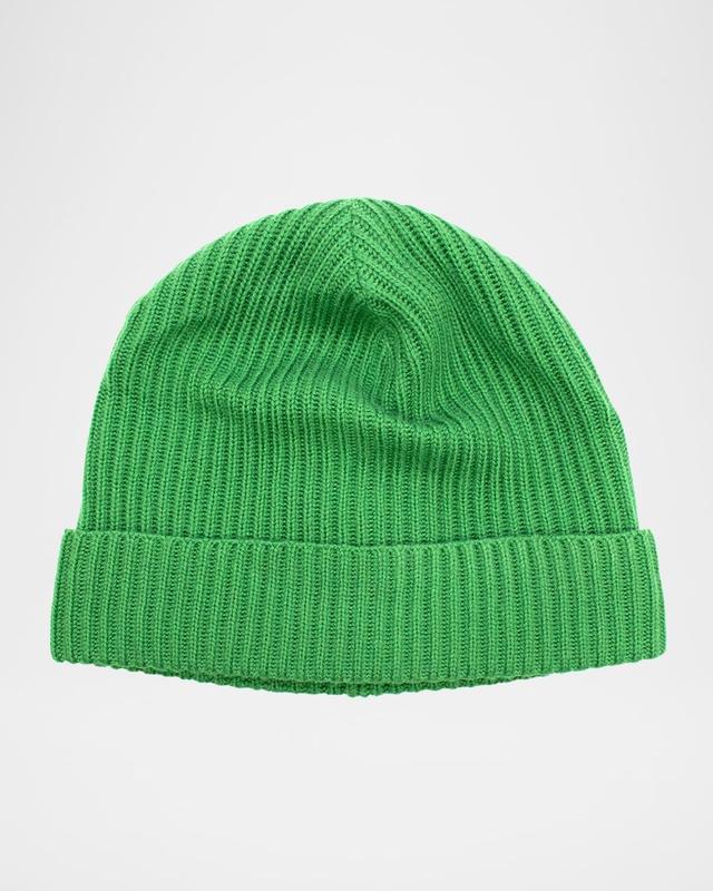 Men's Merino Wool Ribbed Beanie Hat Product Image