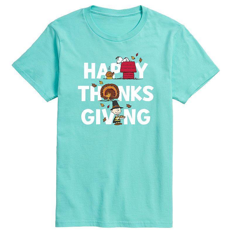 Mens Peanuts Happy Thanksgiving Tee Med Grey Product Image