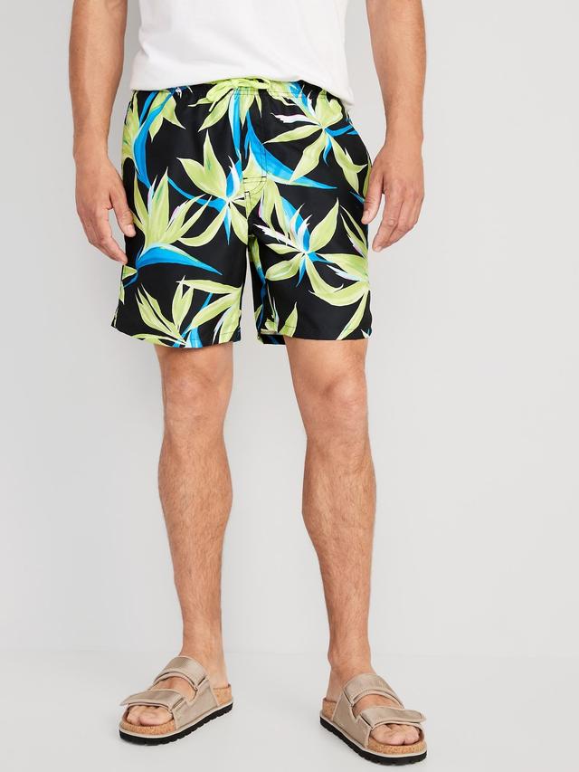 Printed Swim Trunks for Men --7-inch inseam Product Image