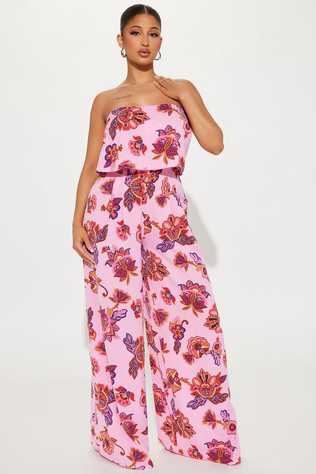 Follow Me Forever Jumpsuit - Pink/combo Product Image