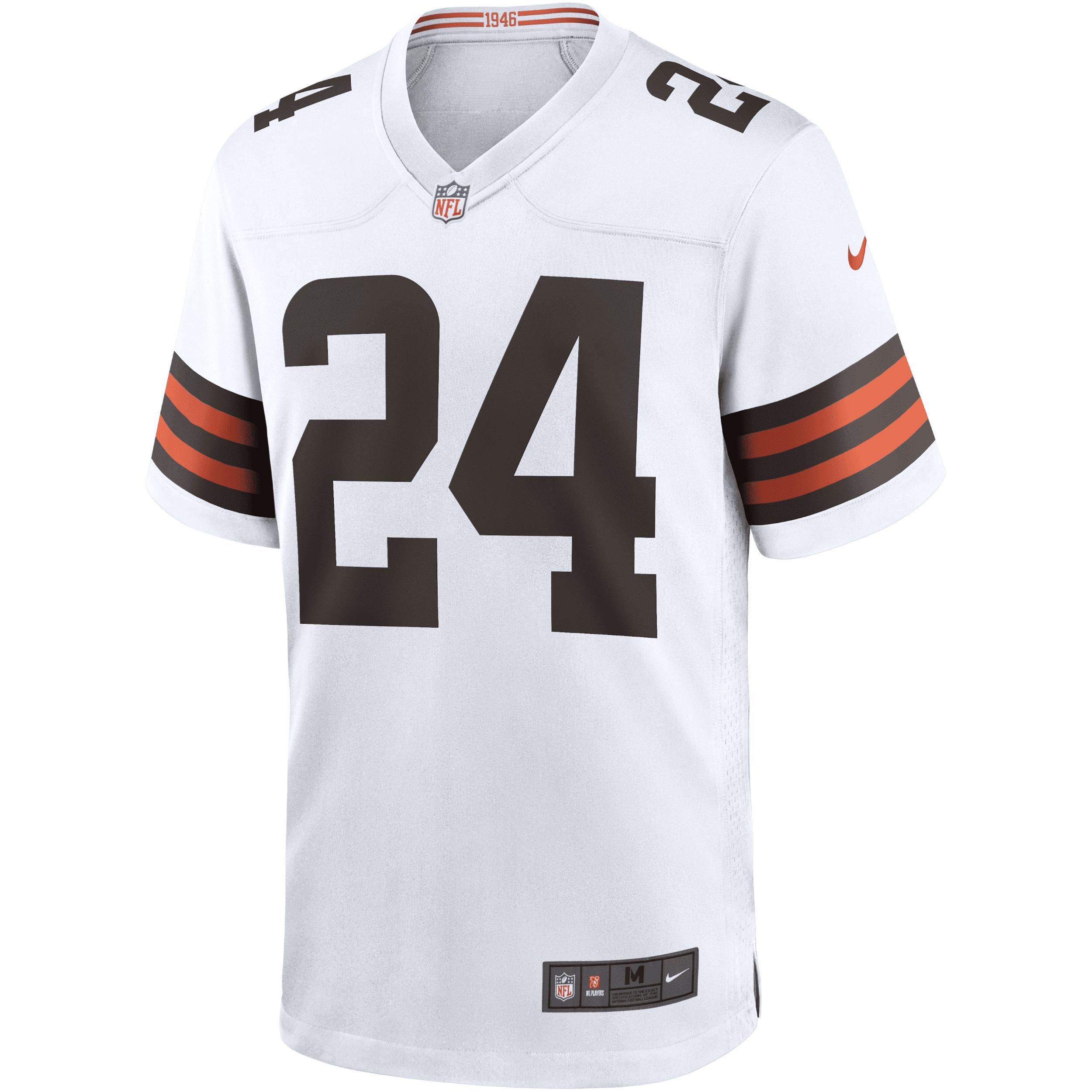 Nike Mens Nick Chubb White Cleveland Browns Game Jersey - Wht/brwns Product Image