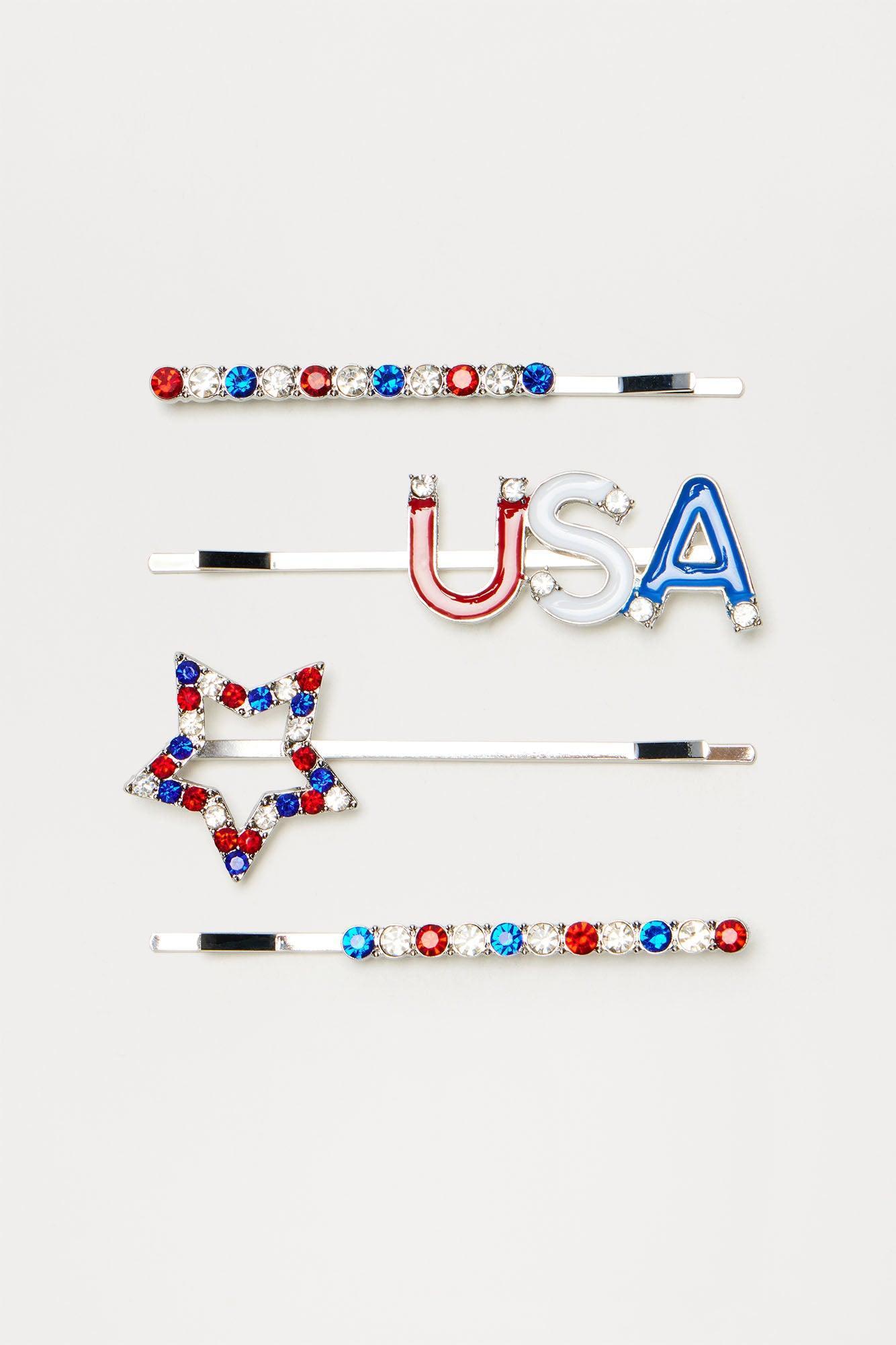 Born To Sparkle 4 Piece Barrette Set - Multi Color Product Image