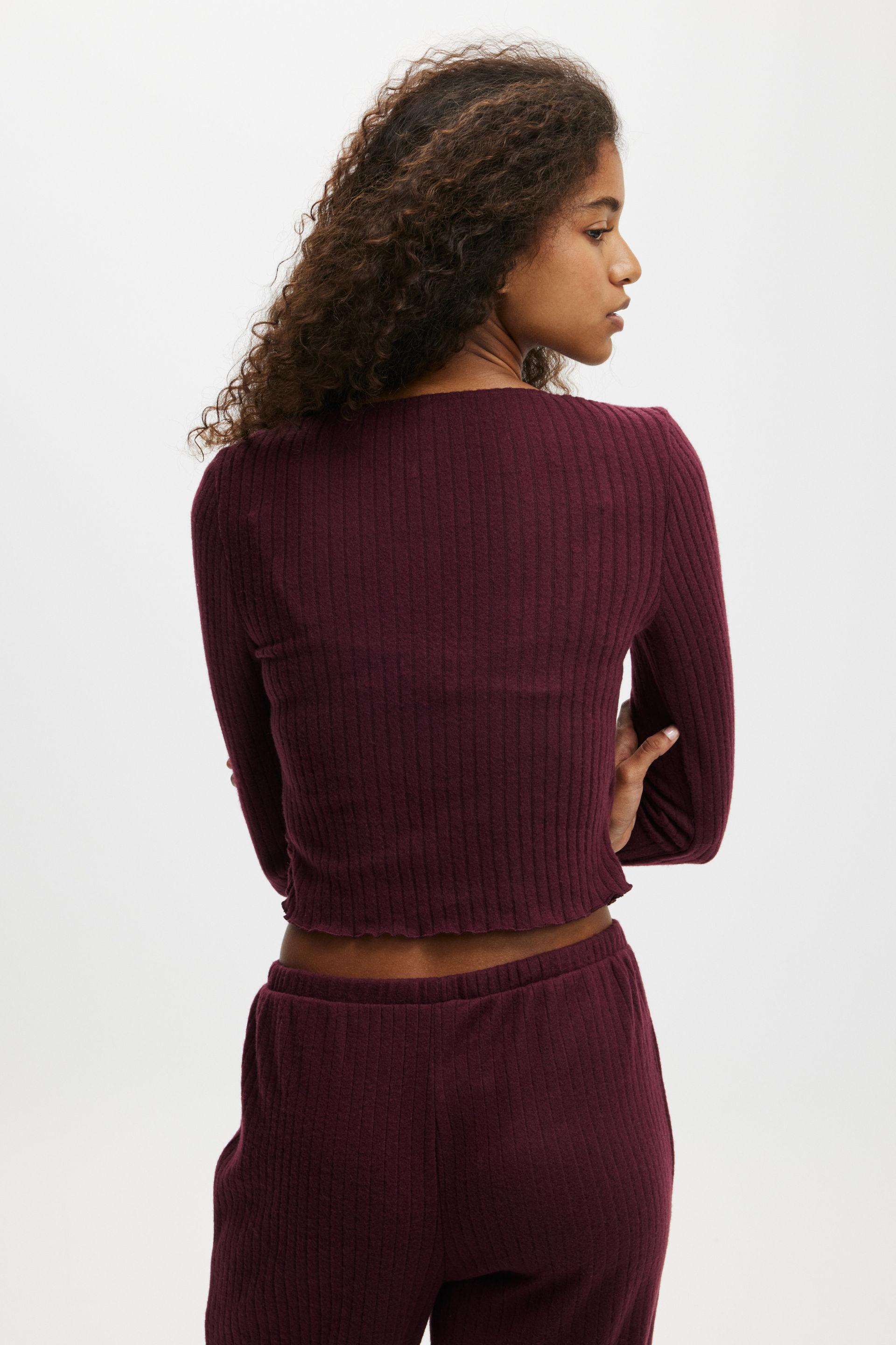 Super Soft Ribbed Wrap Top Product Image