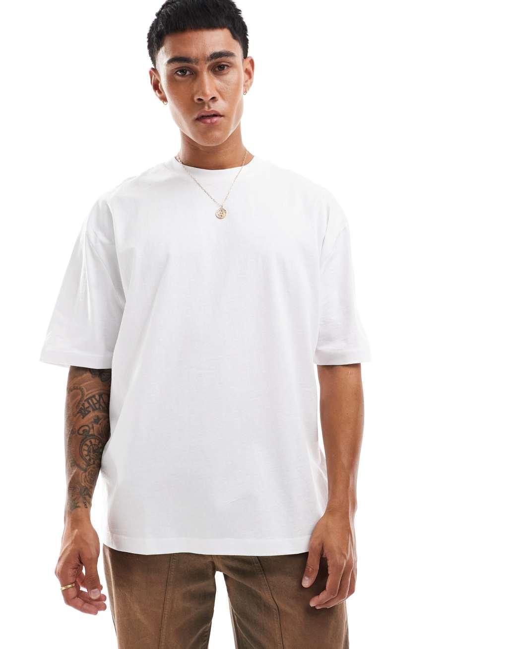 ASOS DESIGN oversized t-shirt in white with scenic back print Product Image