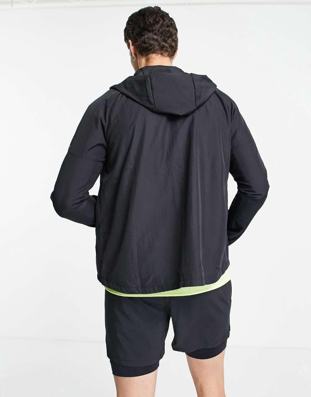 Nike Running Element Dri-FIT zip jacket in black Product Image