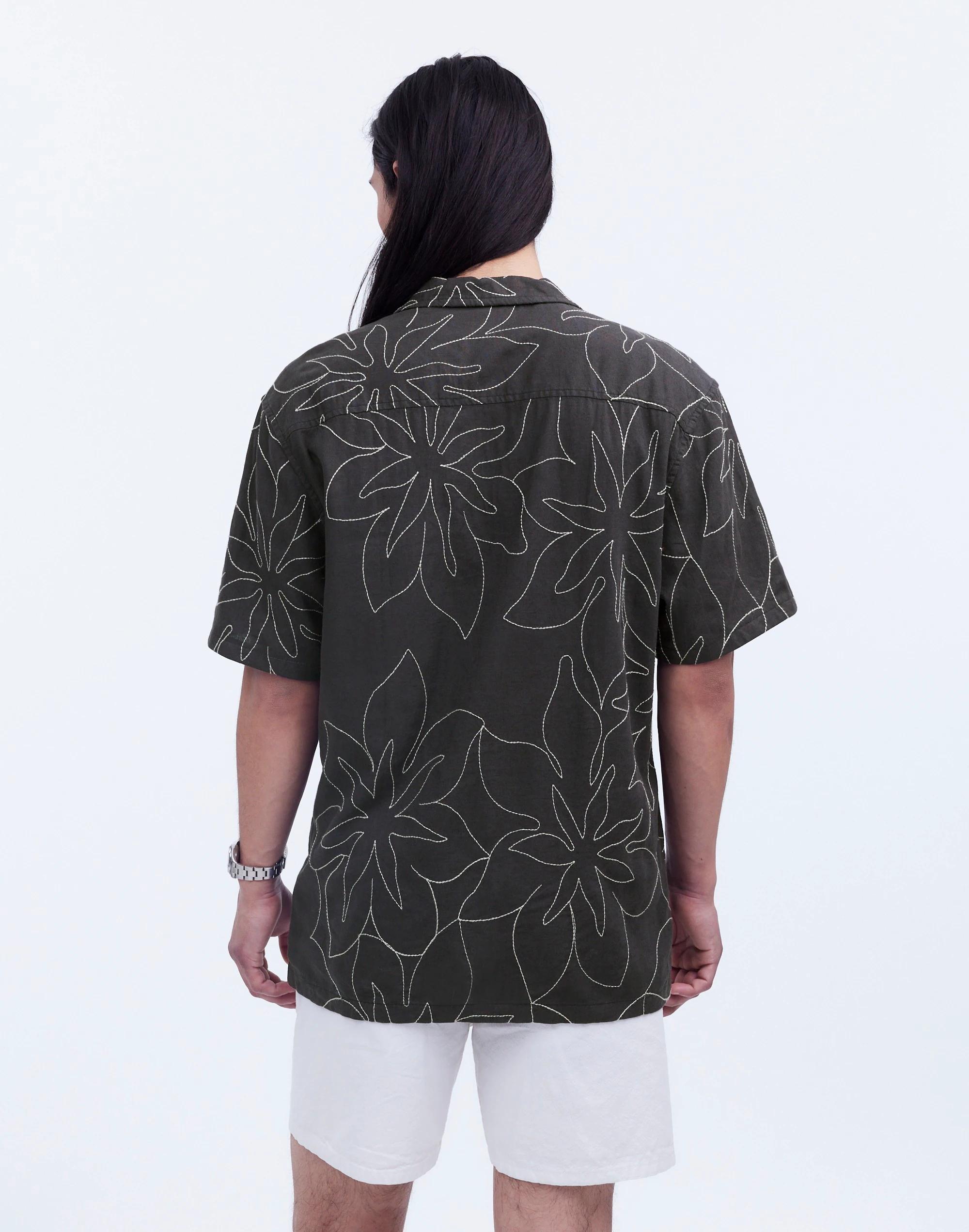 Embroidered Easy Short-Sleeve Shirt Product Image