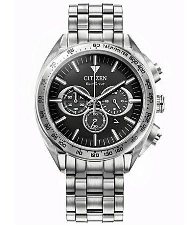 Men's Citizen Eco-DriveÂ® Carson Sport Luxury Two-Tone Chronograph Watch with Blue Dial (Model: Ca4544-53L) Product Image