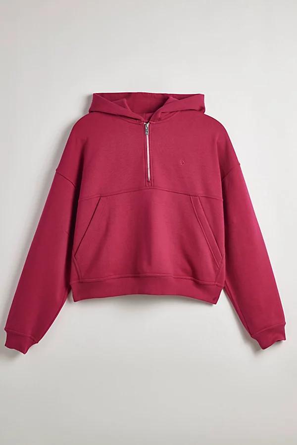 Standard Cloth Javier Half Zip Cropped Hoodie Sweatshirt Mens at Urban Outfitters Product Image