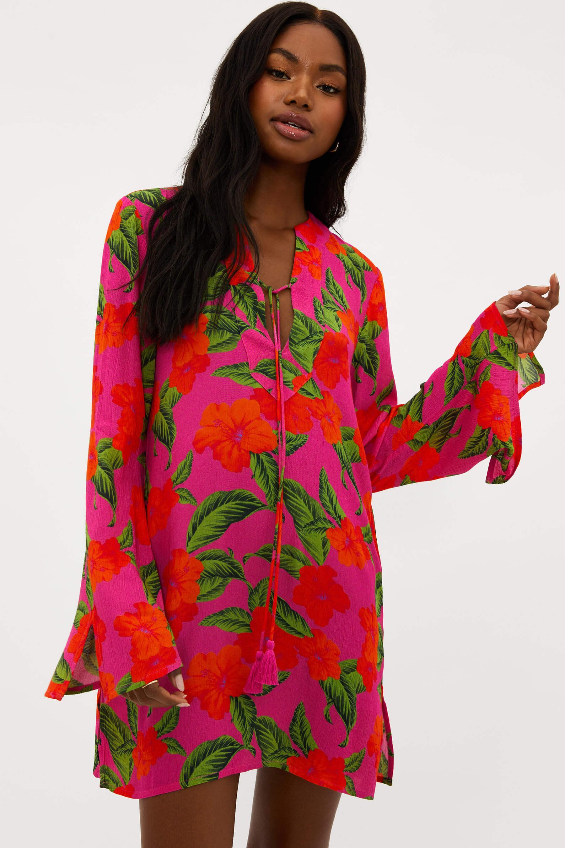 Luana Kaftan Hibiscus Sunset Product Image