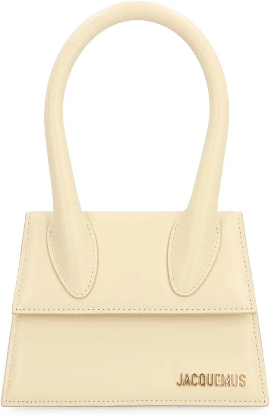 JACQUEMUS Le Chiquito Moyen Leather Handbag In Beige Product Image