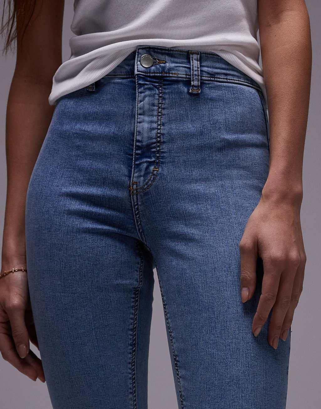 Topshop high rise Joni jeans in bleach Product Image