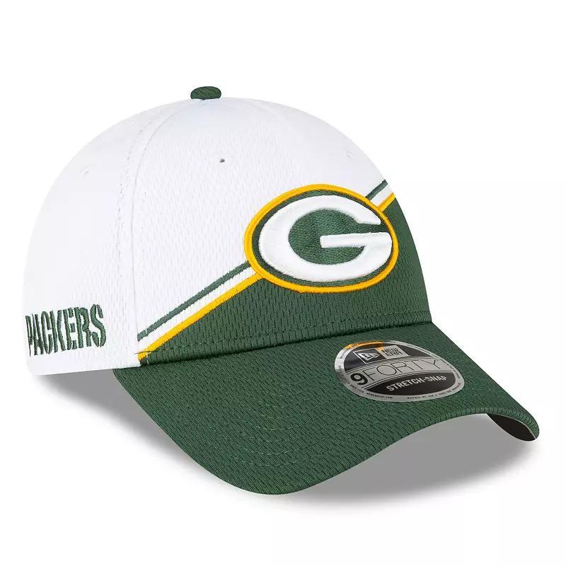 Mens New Era White Green Bay Packers 2023 Sideline 9FORTY Adjustable Hat - White Product Image