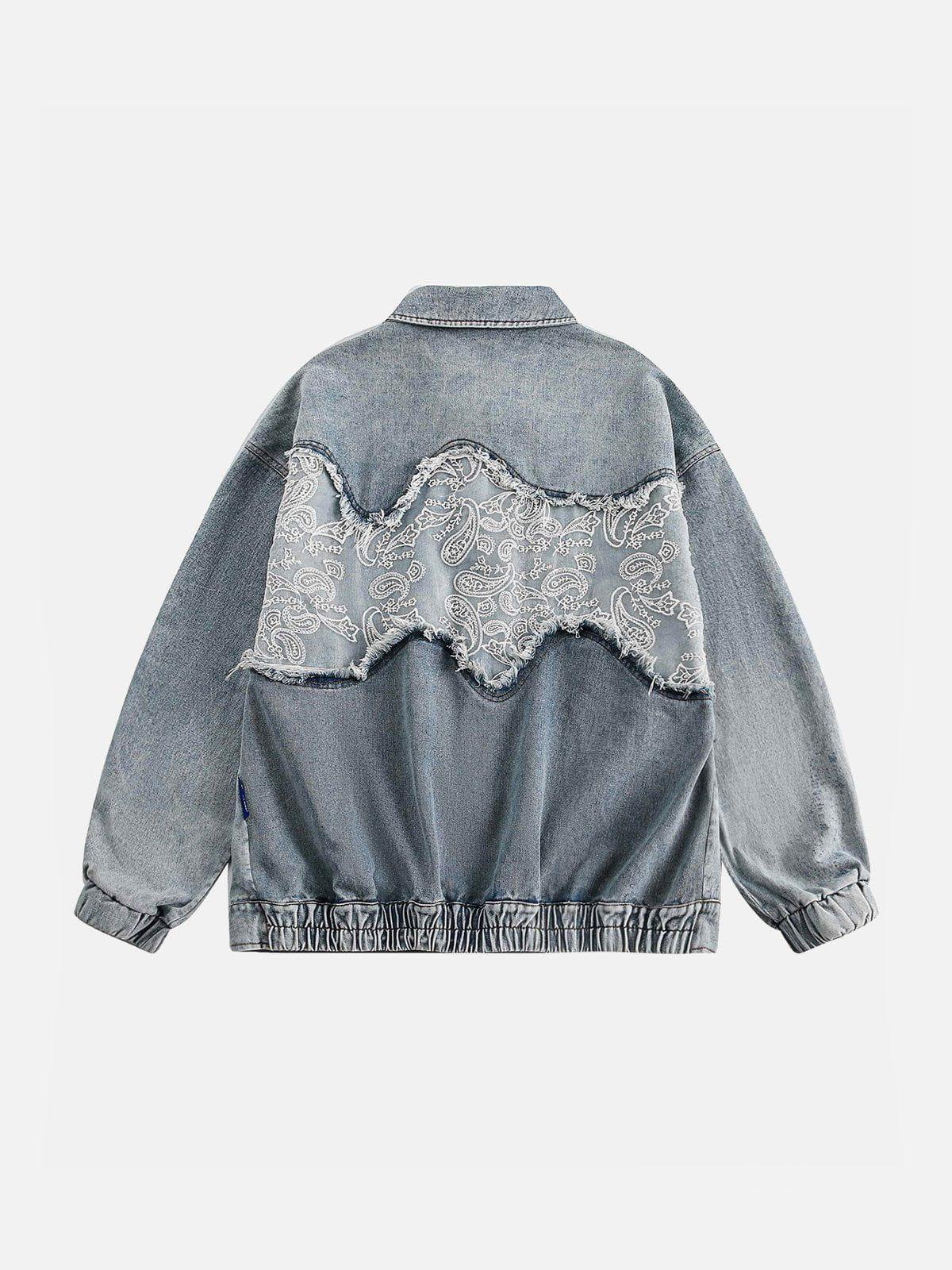 Aelfric Eden Bandana Denim Jacket Product Image