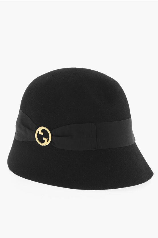 Felt Bucket Hat In Black Product Image