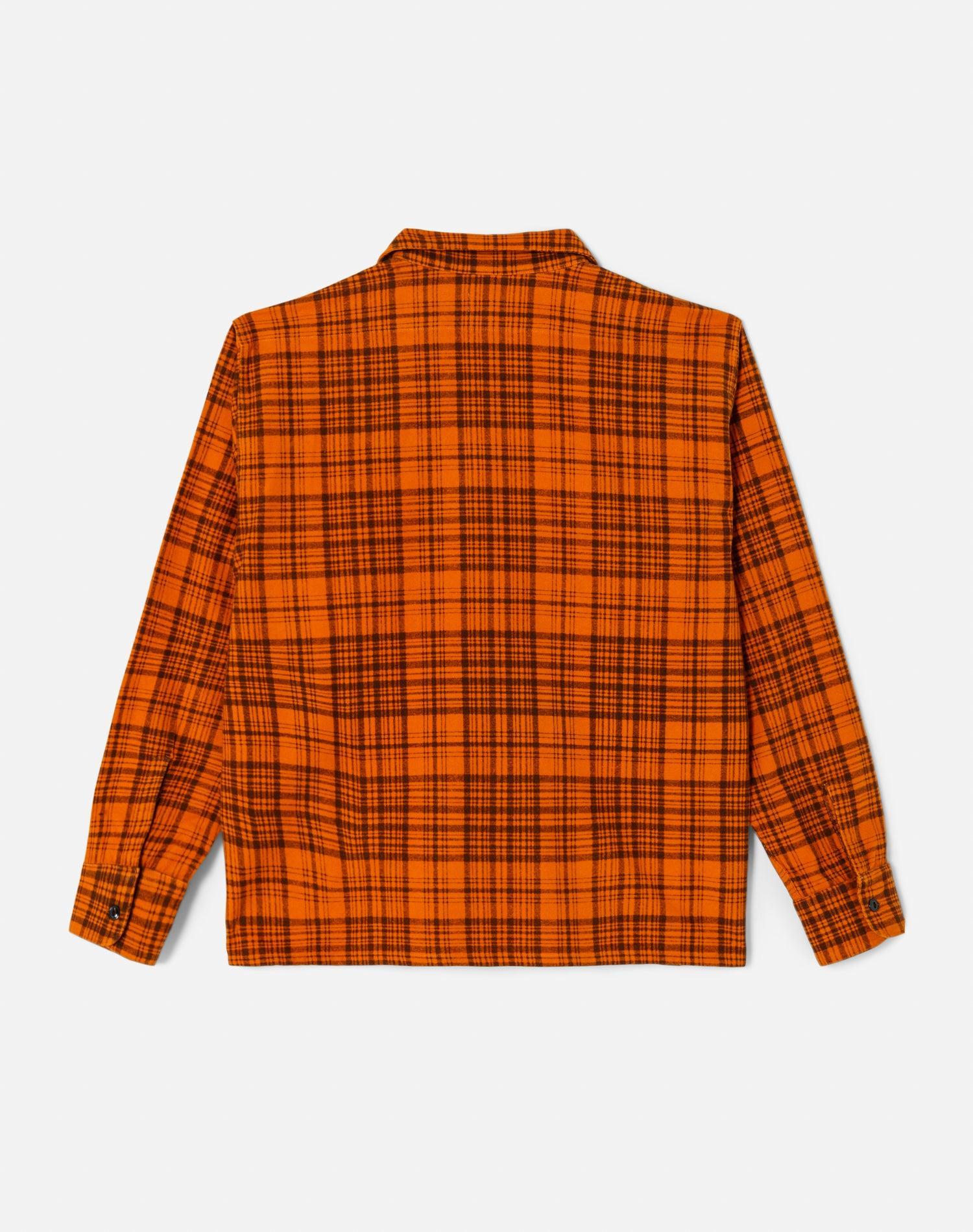 50s Plaid Straight Bottom Shirt - Marmalade/Charcoal Male Product Image