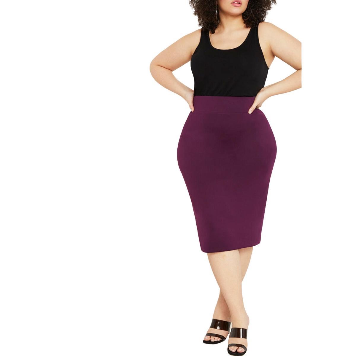 Eloquii Womens Neoprene Pencil Skirt Product Image