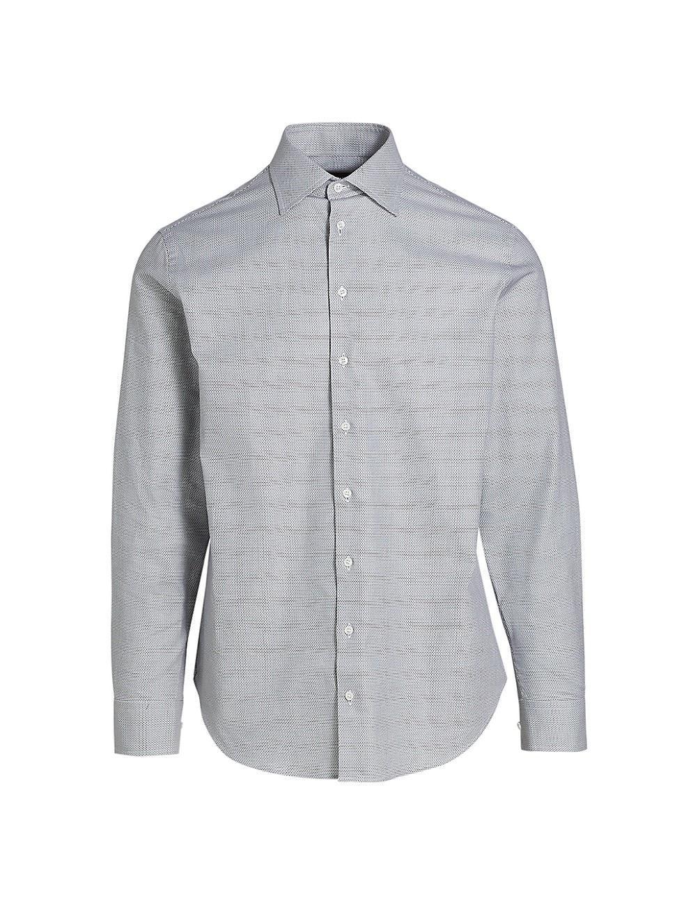 Mens Micro Print Dress Shirt Product Image