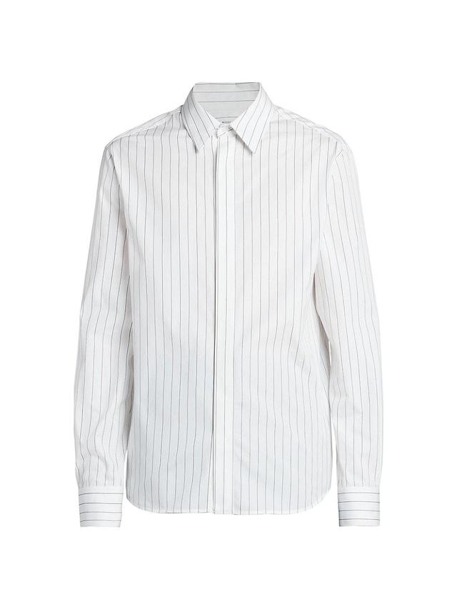 Mens Pinstriped Poplin Shirt Product Image