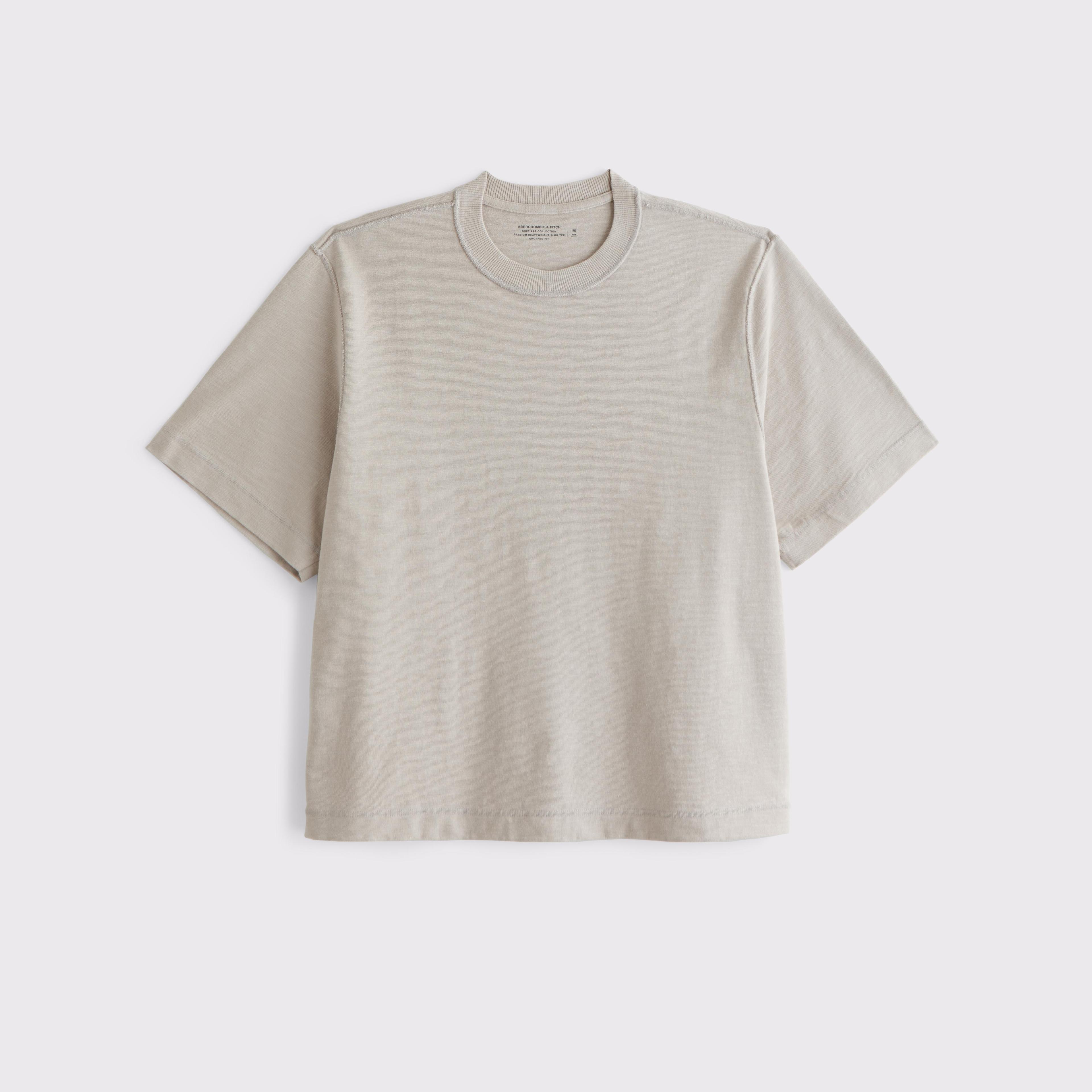 Premium Heavyweight Slub Cropped Tee Product Image