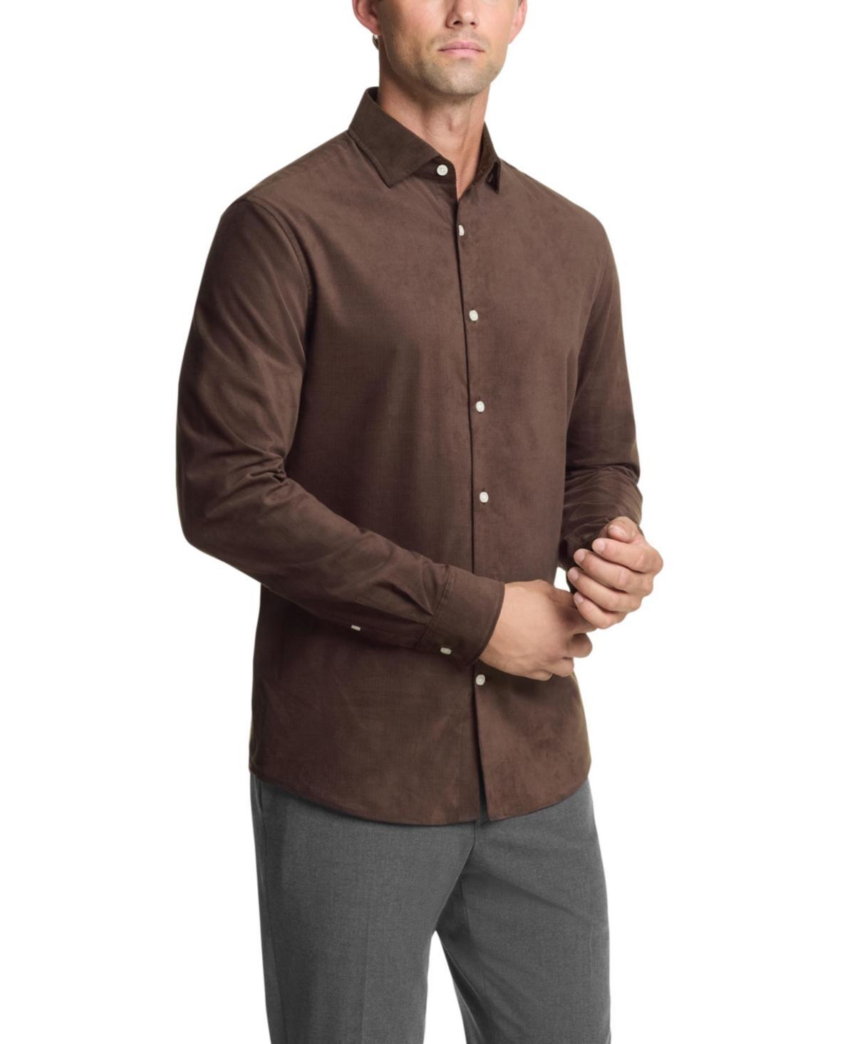 Michael Kors Men Slim Fit Corduroy Dress Shirt Product Image