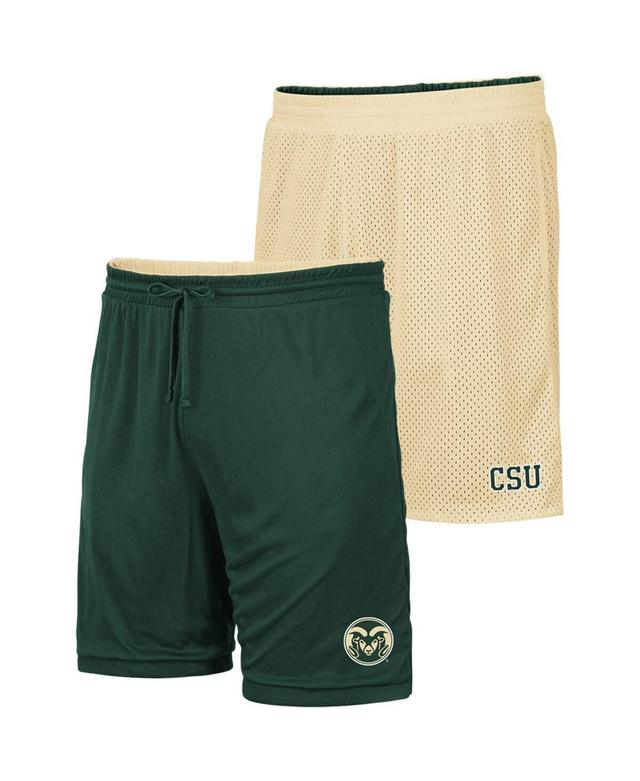 Mens Colosseum Gold Colorado State Rams Wiggum Reversible Shorts - Gold Product Image