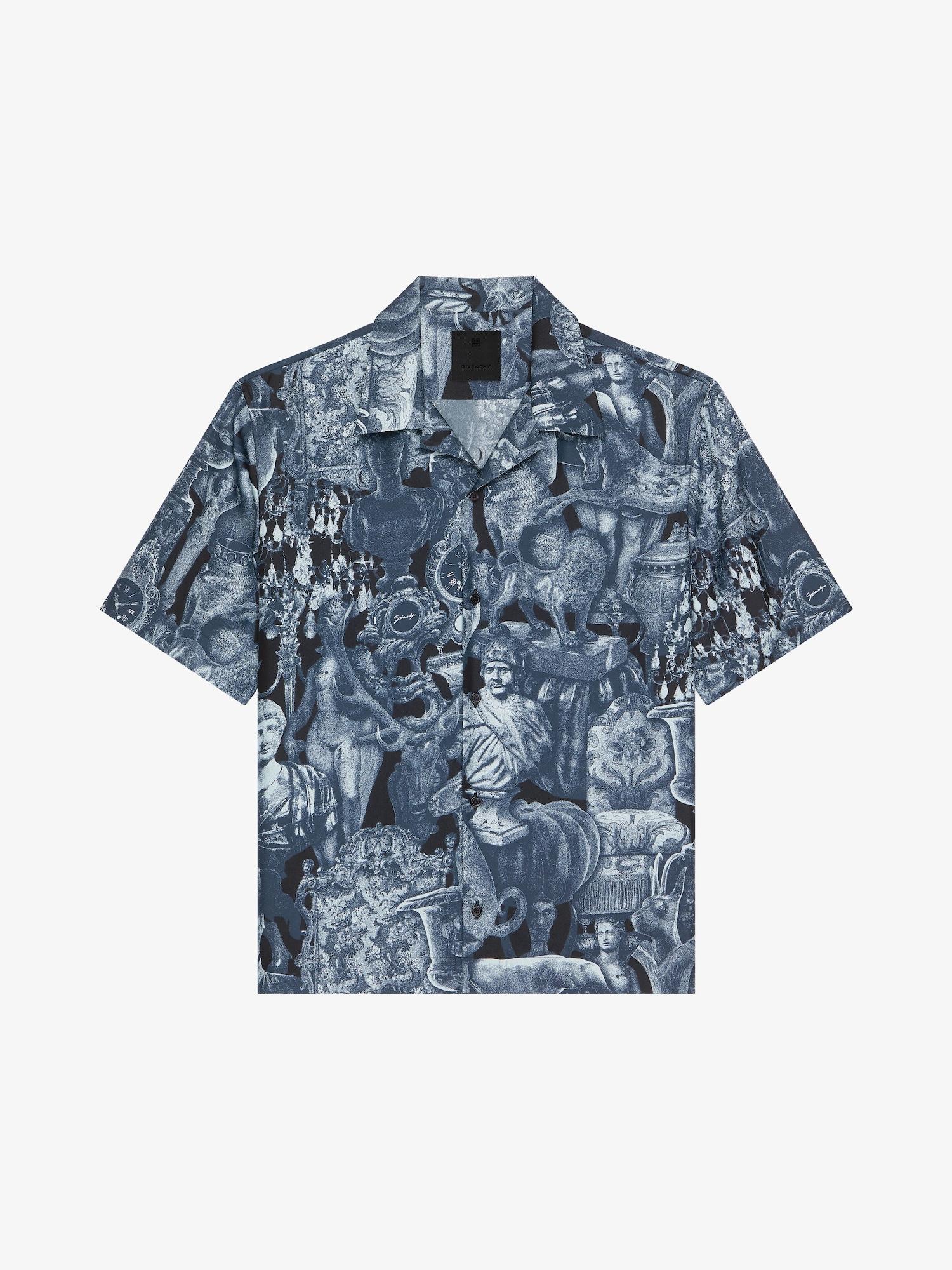 Shirt in silk with Hubert objects print Product Image