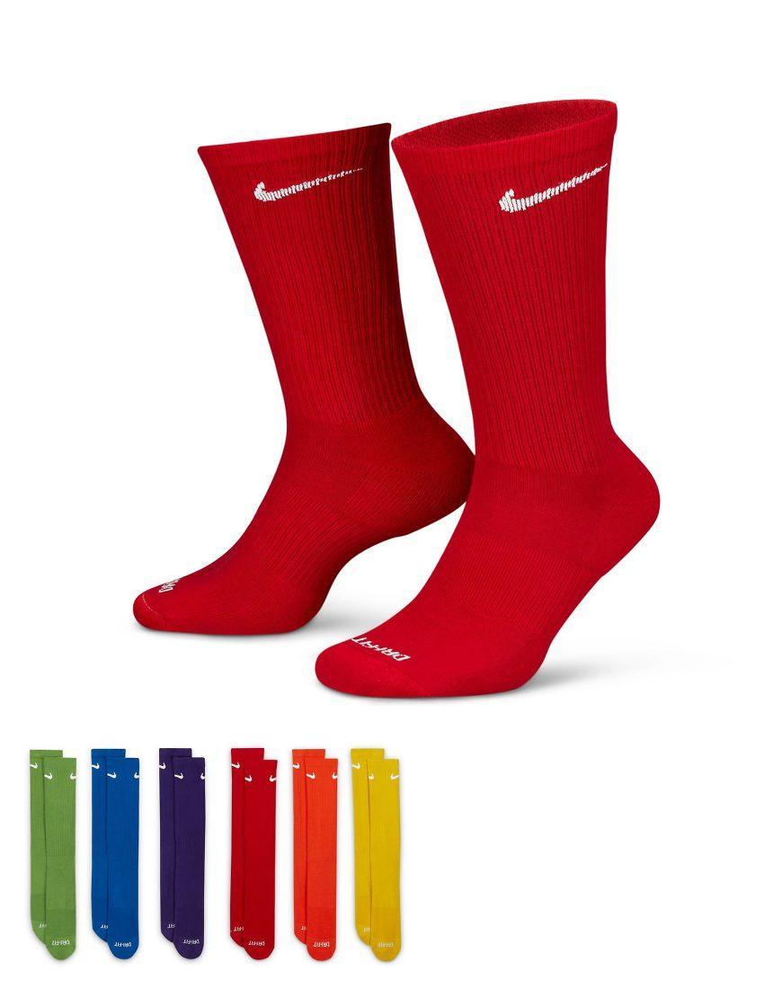 Everyday Plus Cushioned Training Crew Socks In Multi/rainbow Product Image