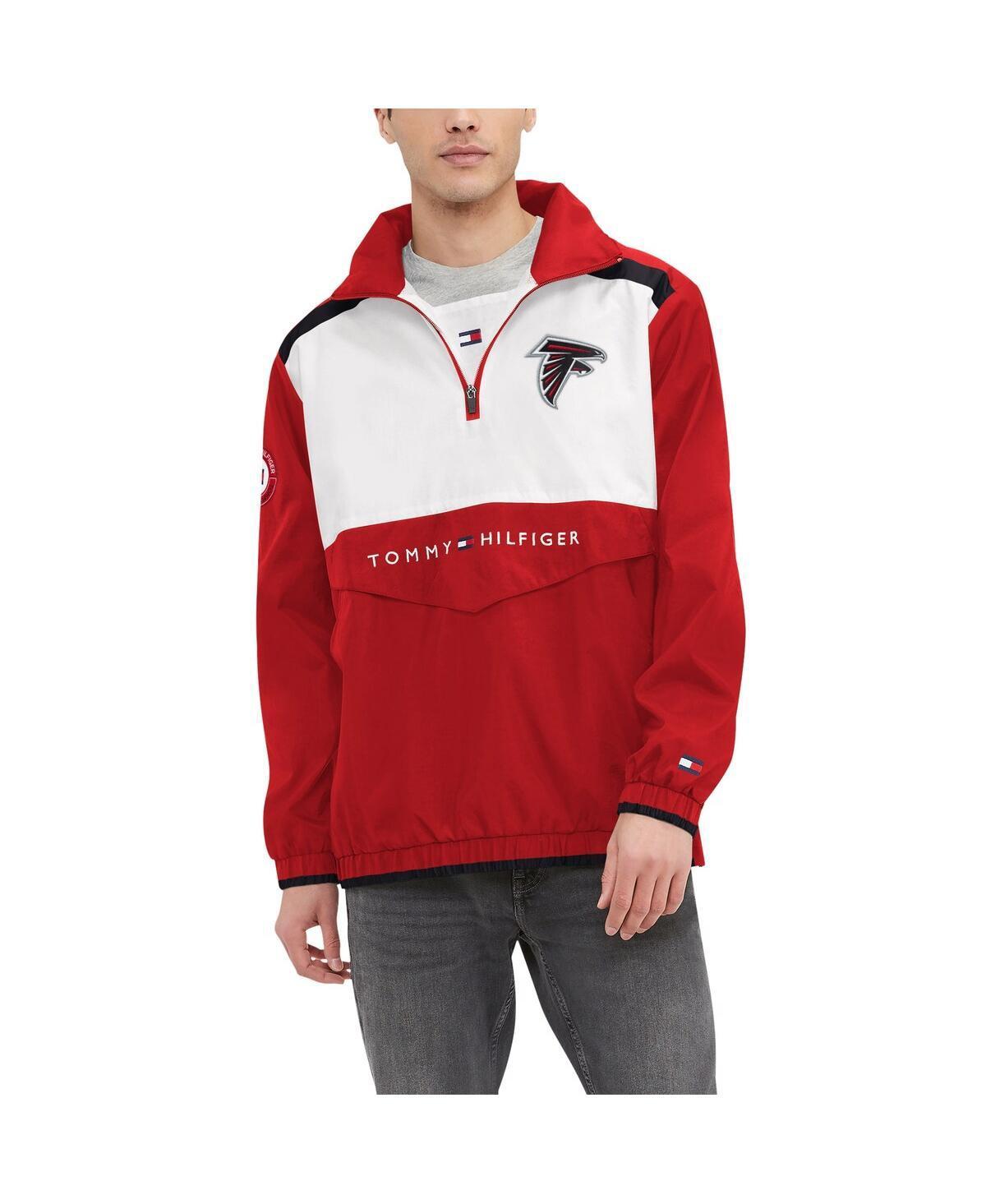 Mens Tommy Hilfiger Red Atlanta Falcons Carter Half-Zip Hooded Top - Red Product Image