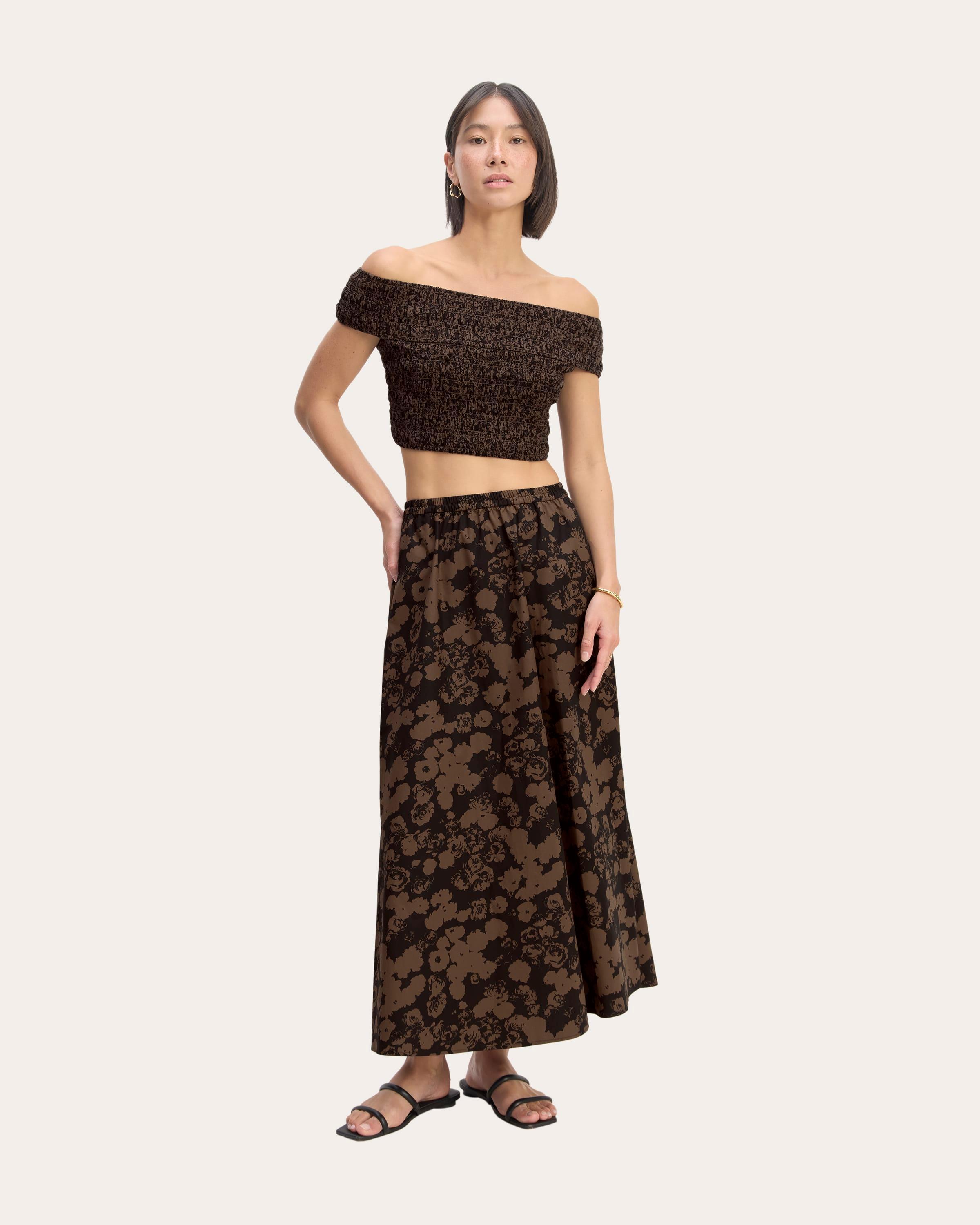 The Supima® Pull-On Maxi Skirt Product Image