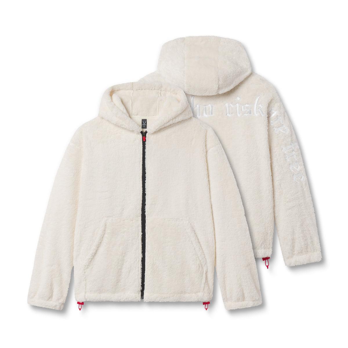 0887. Sherpa Recovery Full Zip Hoodie - Ivory Cream/White Product Image