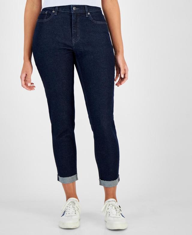 Calvin Klein Jeans Womens Mid-Rise Tapered Slim Jeans Product Image