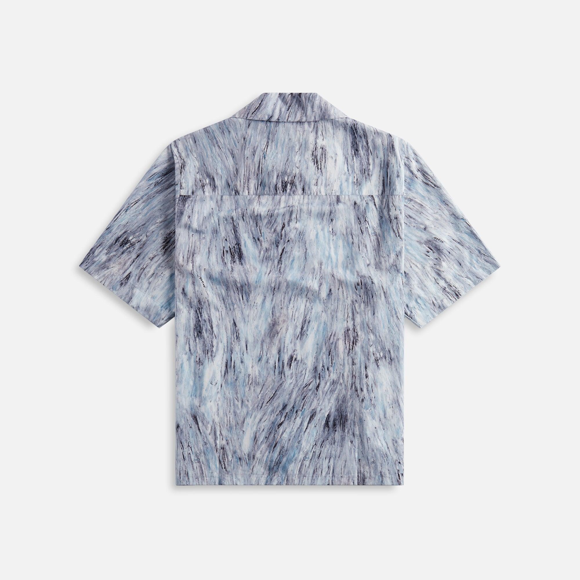 Marni Fuzzy Crayon Organic Poplin Shirt - Frost Male Product Image