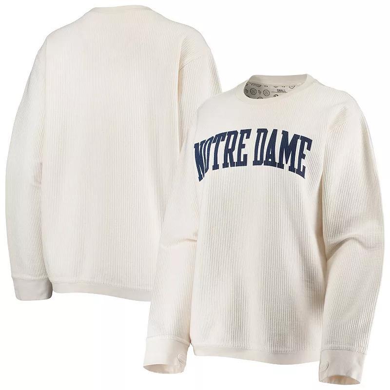 Womens Pressbox Notre Dame Fighting Irish Comfy Cord Vintage Wash Basic Arch Pullover Sweatshirt product image