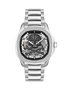 Philipp Plein Mens Automatic Skeleton Spectre Stainless Steel Bracelet Watch 42mm Product Image