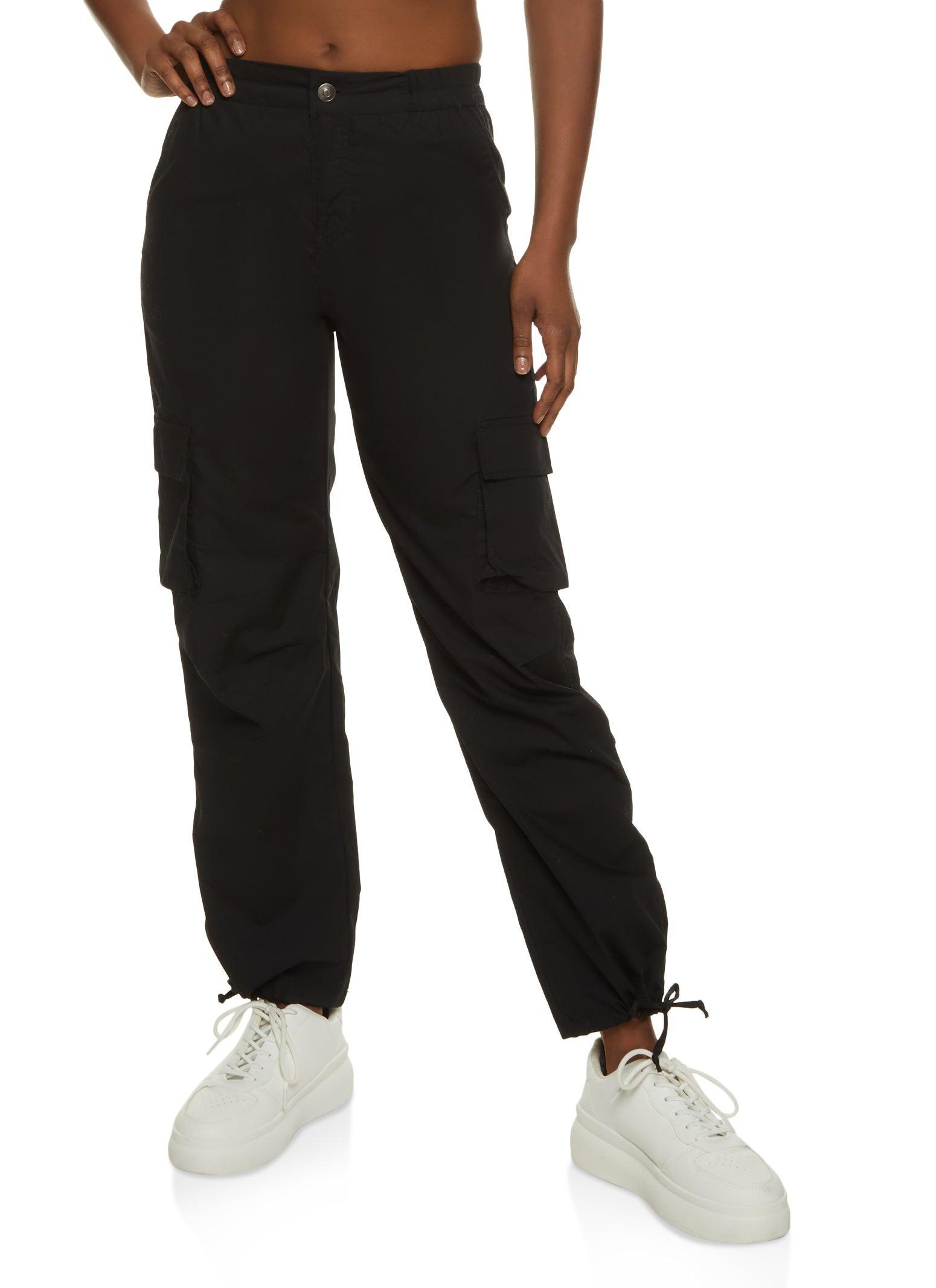 Womens Poplin Cargo Pants Product Image