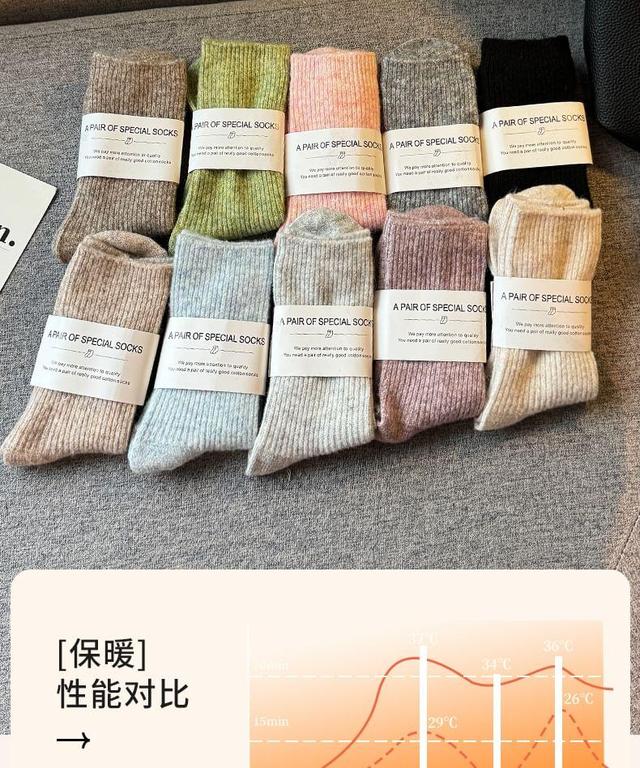 Set of 3 Pairs: Melange Ribbed Socks Product Image