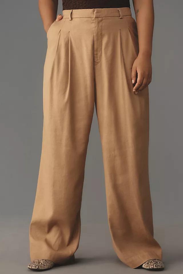 Maeve Linen Wide-Leg Trouser Pants Product Image