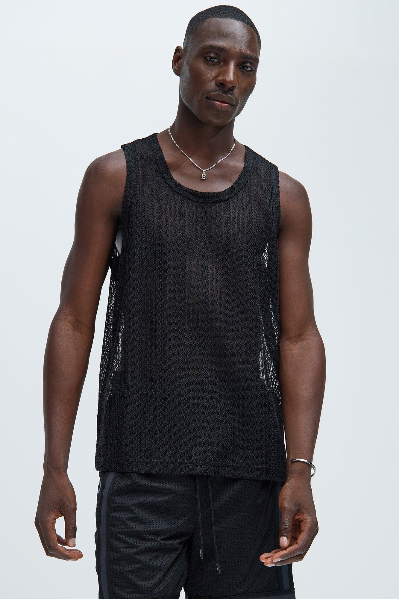 Brannen Textured Relaxed Tank - Black Product Image