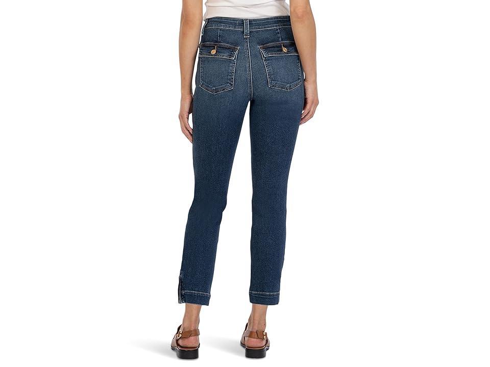 KUT from the Kloth Reese High Waist Ankle Slim Straight Leg Jeans Product Image