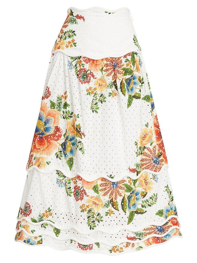 Womens Delicate Garden Cotton Skirt Product Image