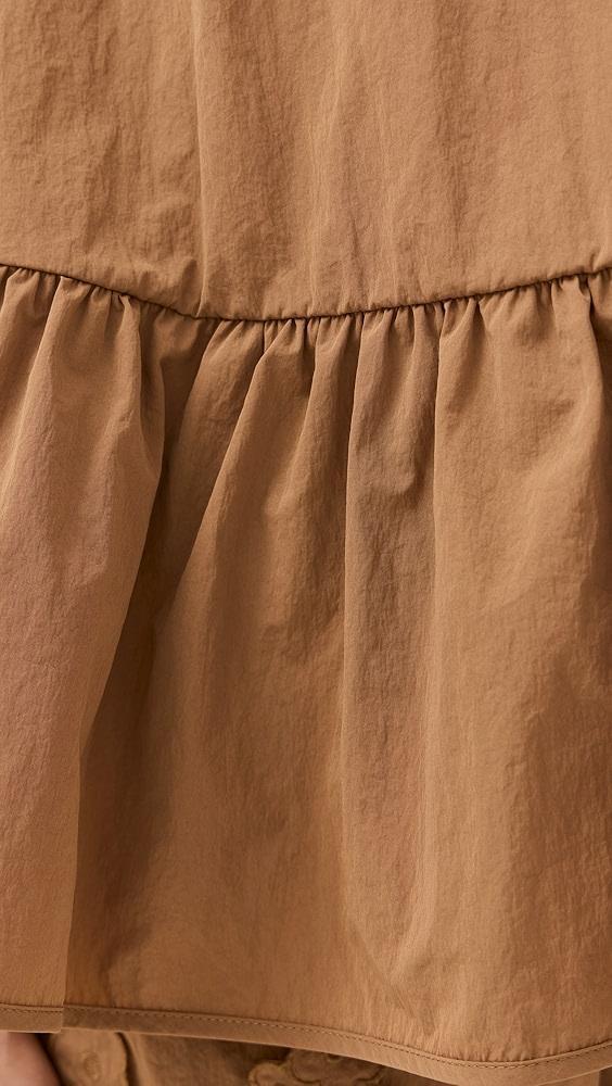 Cecilie Bahnsen Asta Top Recycled Taffeta Chestnut | Shopbop Product Image