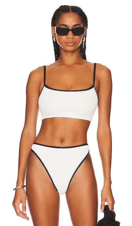 LSPACE Adalyn Bikini Top in Black. Product Image